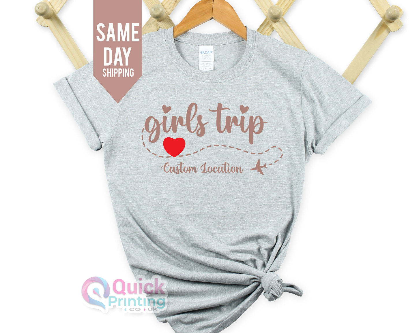 Girls Trip T-Shirt: Custom Location, Ladies Holiday Tee