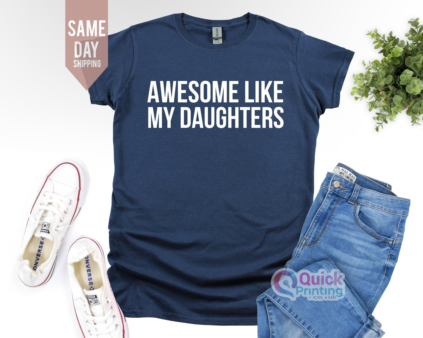 Awesome Like My Daughters Shirt, Funny Shirt For Men, Dad Shirt, Husband Shirt, Funny Gift for Dad, Cool Dad T-Shirt, Best Daddy Papa Ever T
