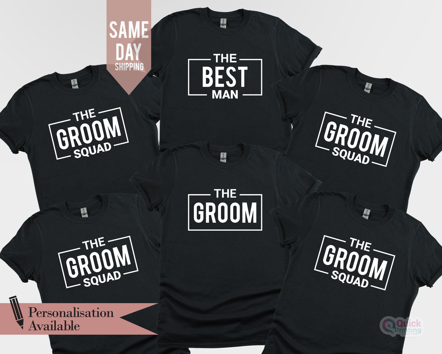 Groom & Team Groom T-shirt: Matching Wedding Party Shirts