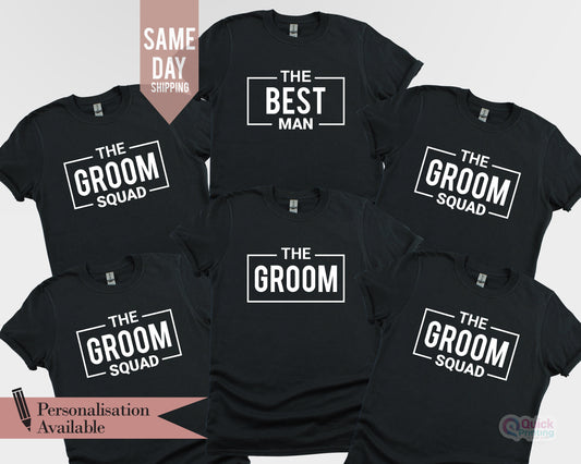 Groom & Team Groom T-shirt: Matching Wedding Party Shirts