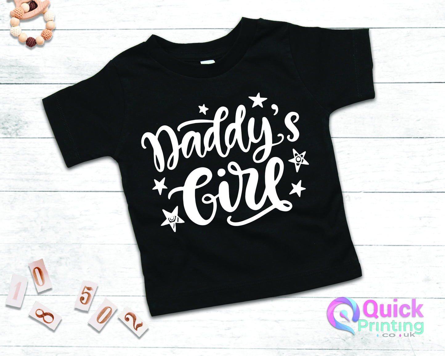 Personalized Daddy's Girl T-Shirt: Girls Top, Baby Bodysuit