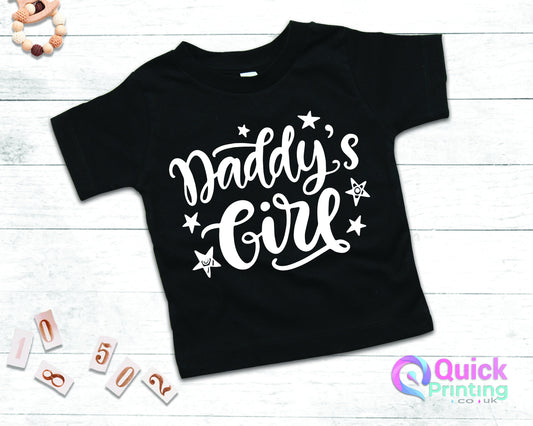 Personalized Daddy's Girl T-Shirt: Girls Top, Baby Bodysuit