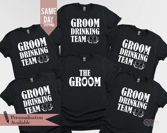 The groom and groom's drinking team t-shirt,, Bachelor party Men Tshirt, Drinking team Tshirt, Funny men's night tee Stag Do 2024 Tshirt