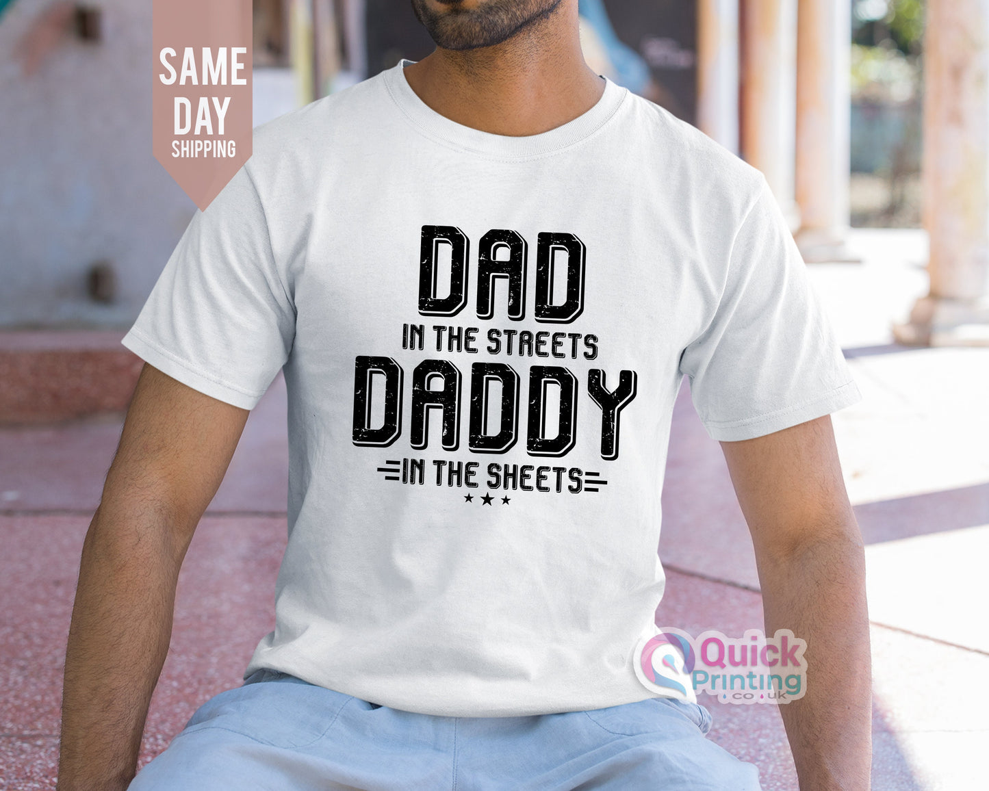 Dad in the Streets T-Shirt: Funny Mens Gift