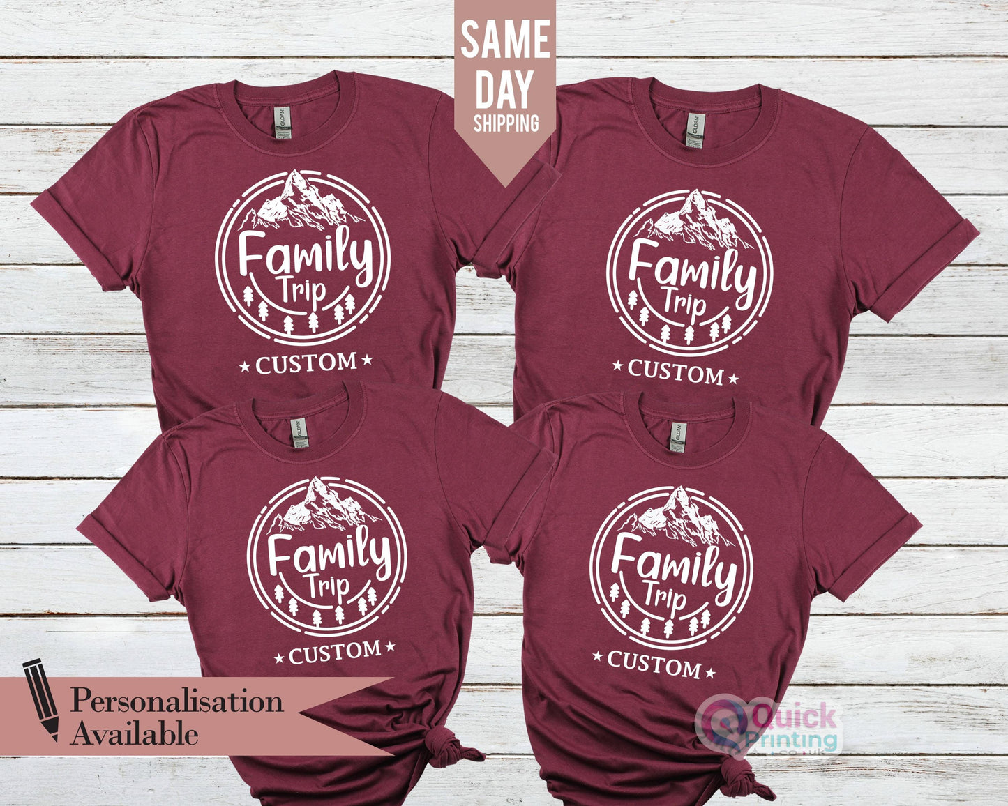 Custom Family Trip T-Shirt: Matching Holiday Mountain Tee