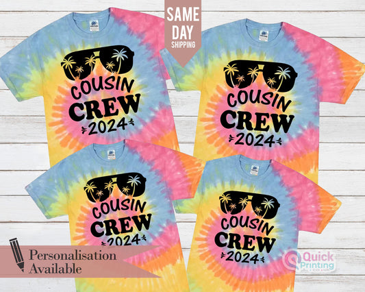 Cousin Crew Tie Dye Shirts, Cousin Shirts, Family Shirts, Cousin Crew Shirts, Cousin Squad Shirts Cousin Crew 2025 Shirts, Beach Shirts 2025