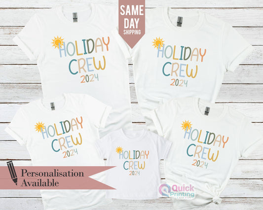 Personalized Holiday Crew 2026 Family Matching T-Shirt