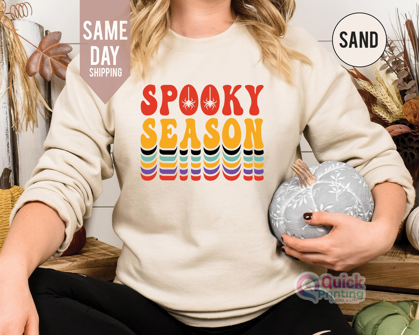 Spooky Season Sweatshirt: Halloween Boo Jumper, Unisex Fit