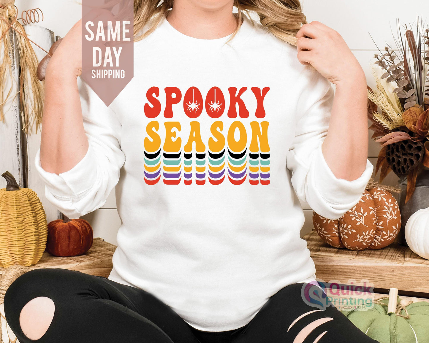 Spooky Season Sweatshirt: Halloween Boo Jumper, Unisex Fit