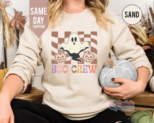 Boo Crew Halloween Sweatshirt: Family Matching Jumper