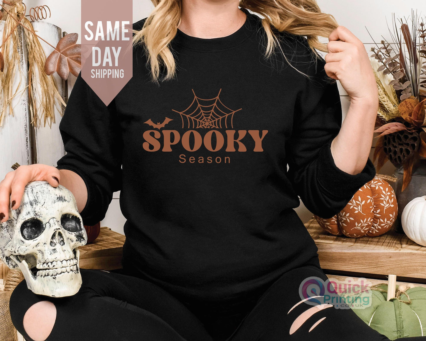 Stay Spooky Sweatshirt: Halloween Ghost Season Jumper