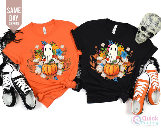 Halloween Floral Tshirt , Cat Tshirt 2024, Halloween cat Tee, Halloween Cat Shirt, Cat Lover Shirt, Black Cat Shirt, Spooky Season Tshirt