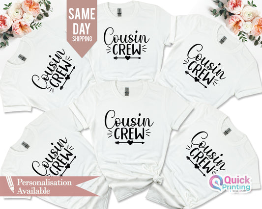 Cousin Crew Shirt: Matching Family Tee, Summer Holiday