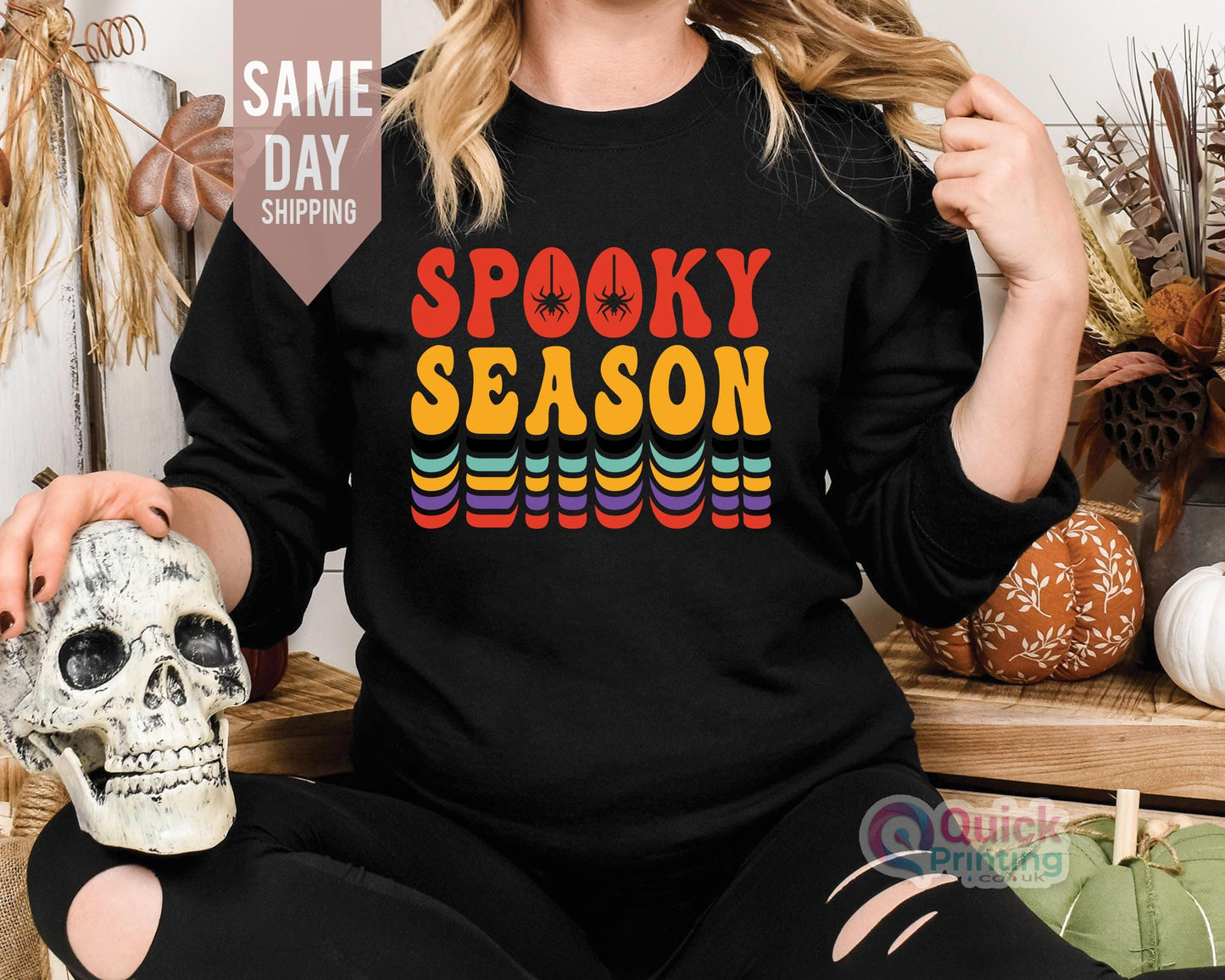Spooky Season Sweatshirt: Halloween Boo Jumper, Unisex Fit