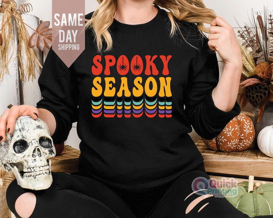 Spooky Season Sweatshirt: Halloween Boo Jumper, Unisex Fit