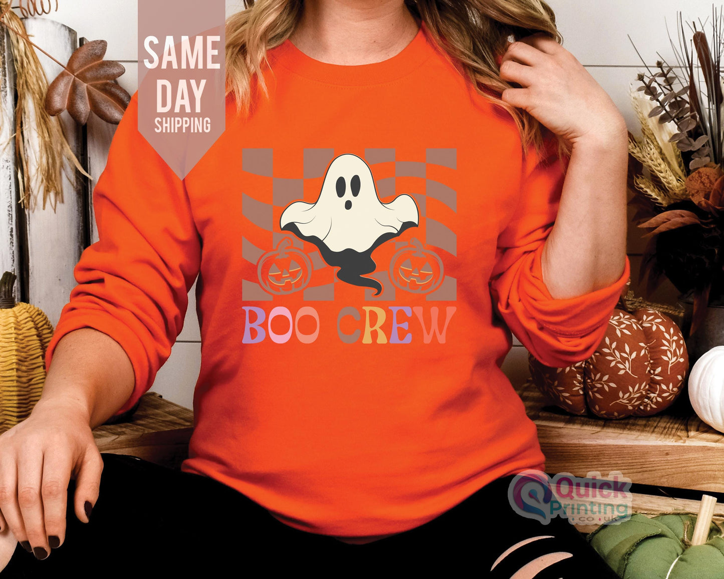 Boo Crew Halloween Sweatshirt: Family Matching Jumper