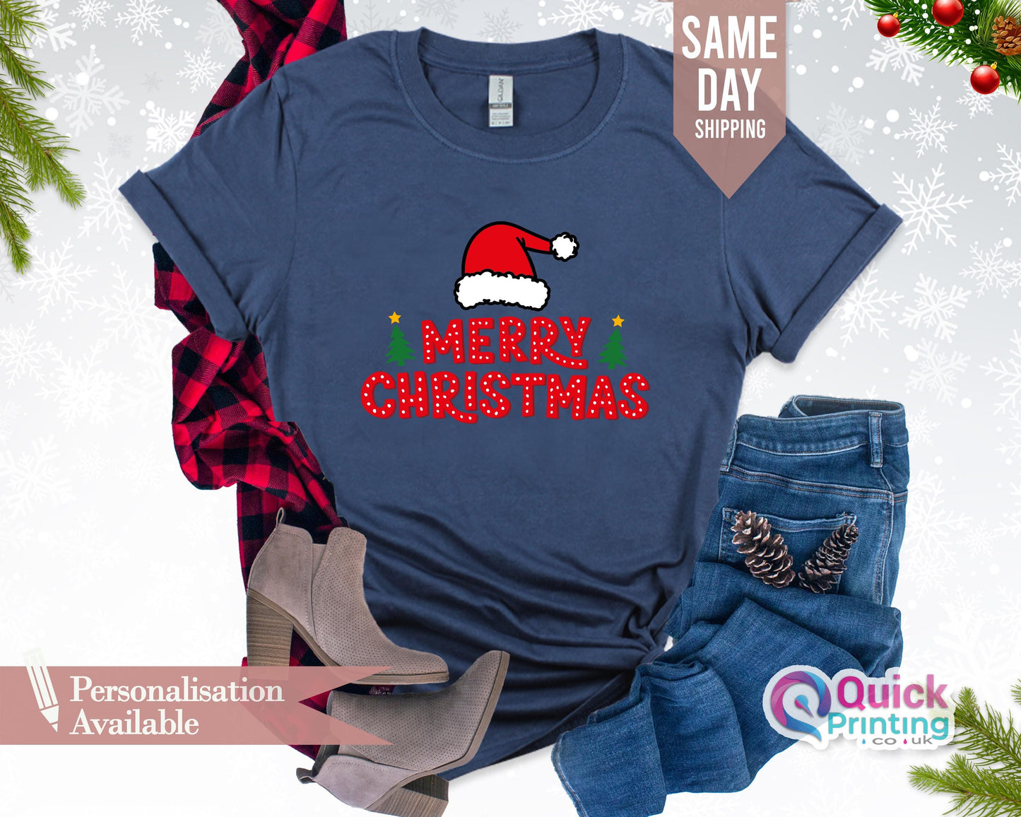 Merry Christmas T-Shirt: Matching Family Group Shirts