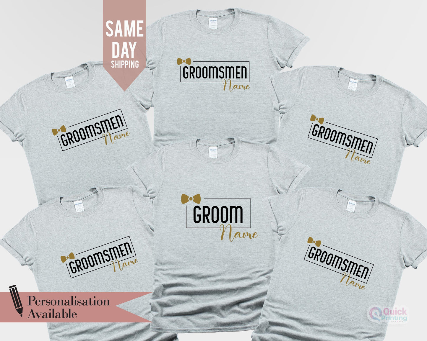 Groom & Groomsmen T-Shirts: Personalized Wedding Party Outfit