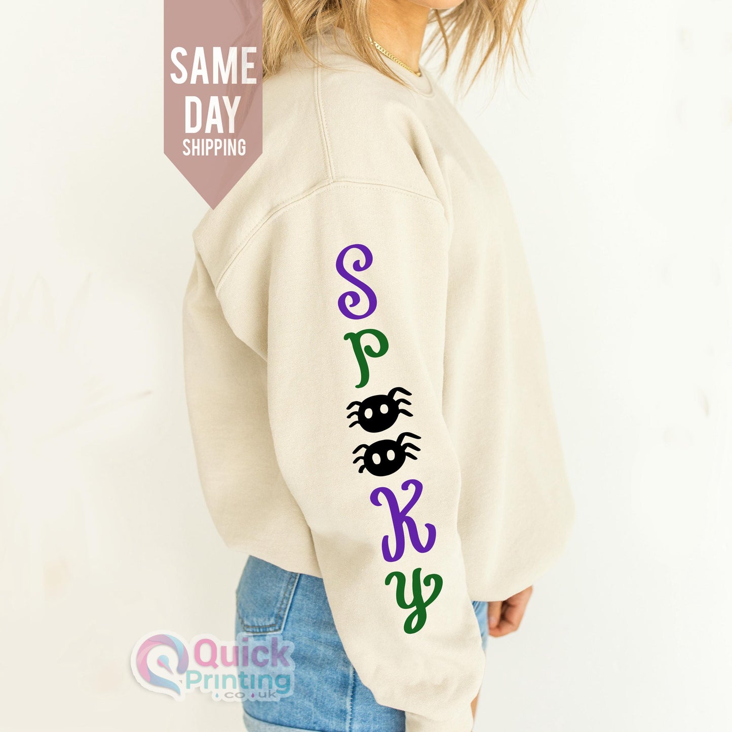Spooky Season Sleeve Sweatshirt - Halloween Jumper
