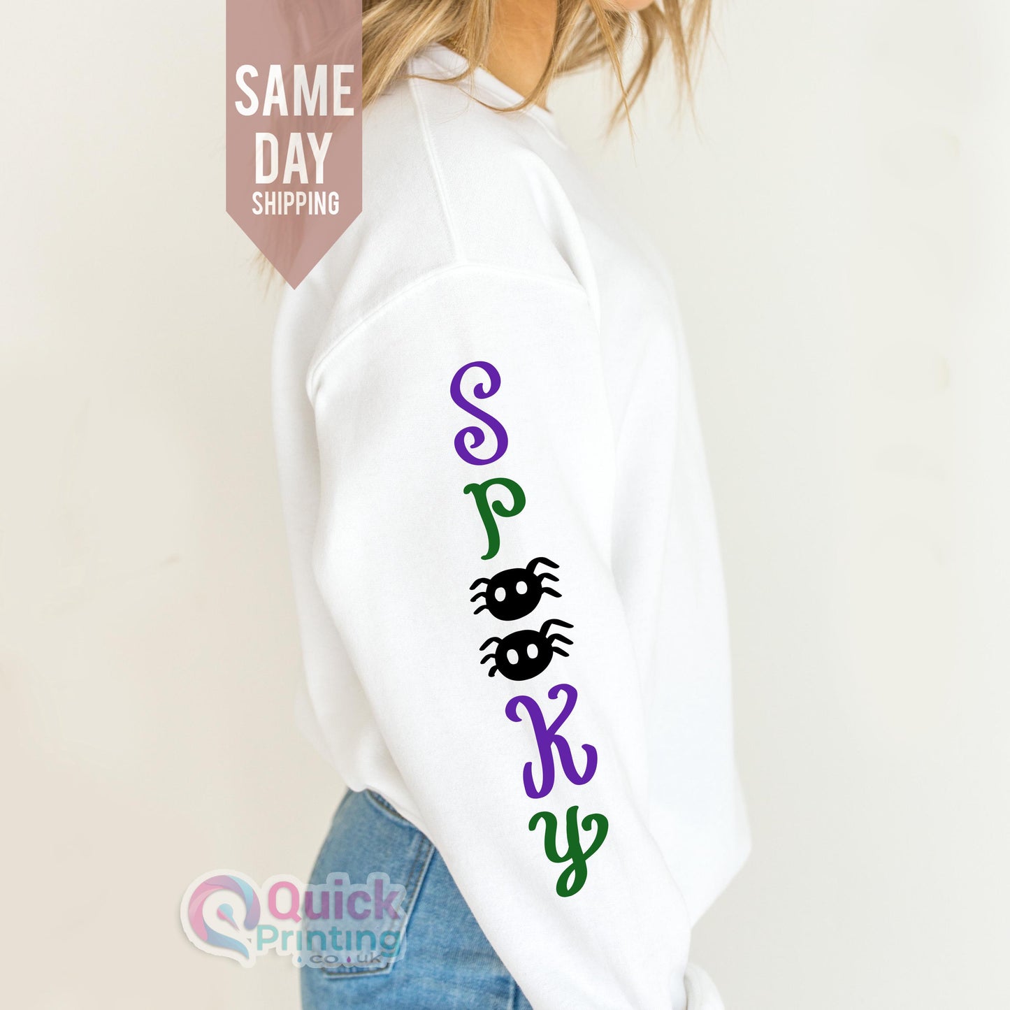 Spooky Season Sleeve Sweatshirt - Halloween Jumper