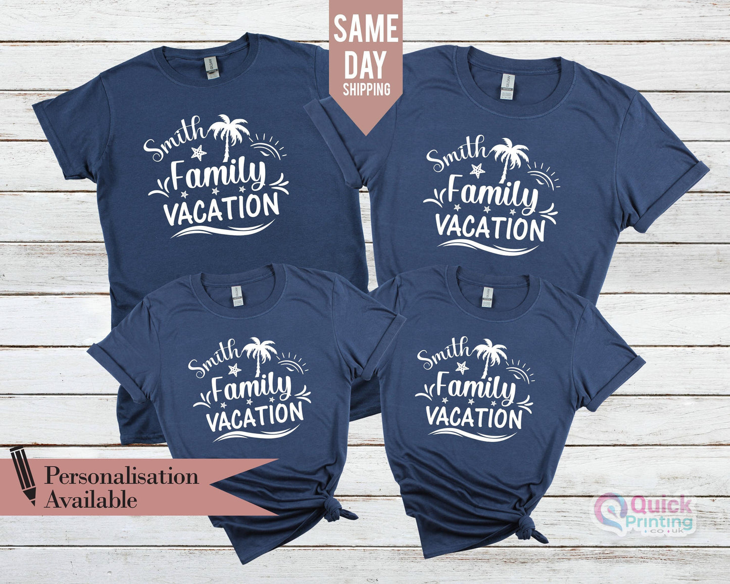 Personalized Family Vacation T-Shirts: Matching Holiday Group Tees