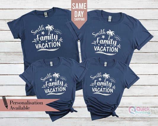 Personalized Family Vacation T-Shirts: Matching Holiday Group Tees