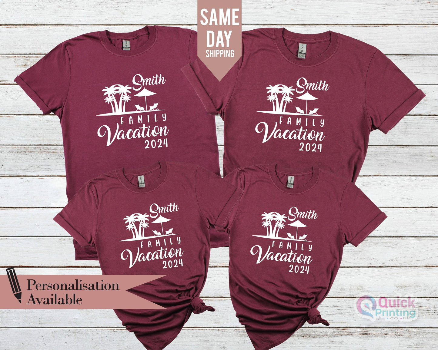 Personalized Family Vacation 2026 T-Shirts: Matching Holiday Set