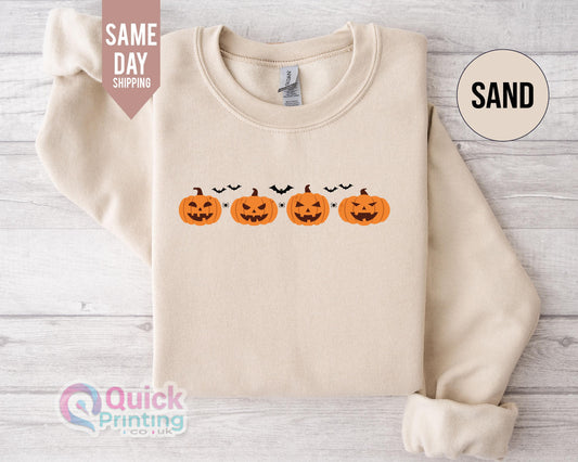 Halloween Pumpkin Sweatshirt: Spooky Ghost Jumper