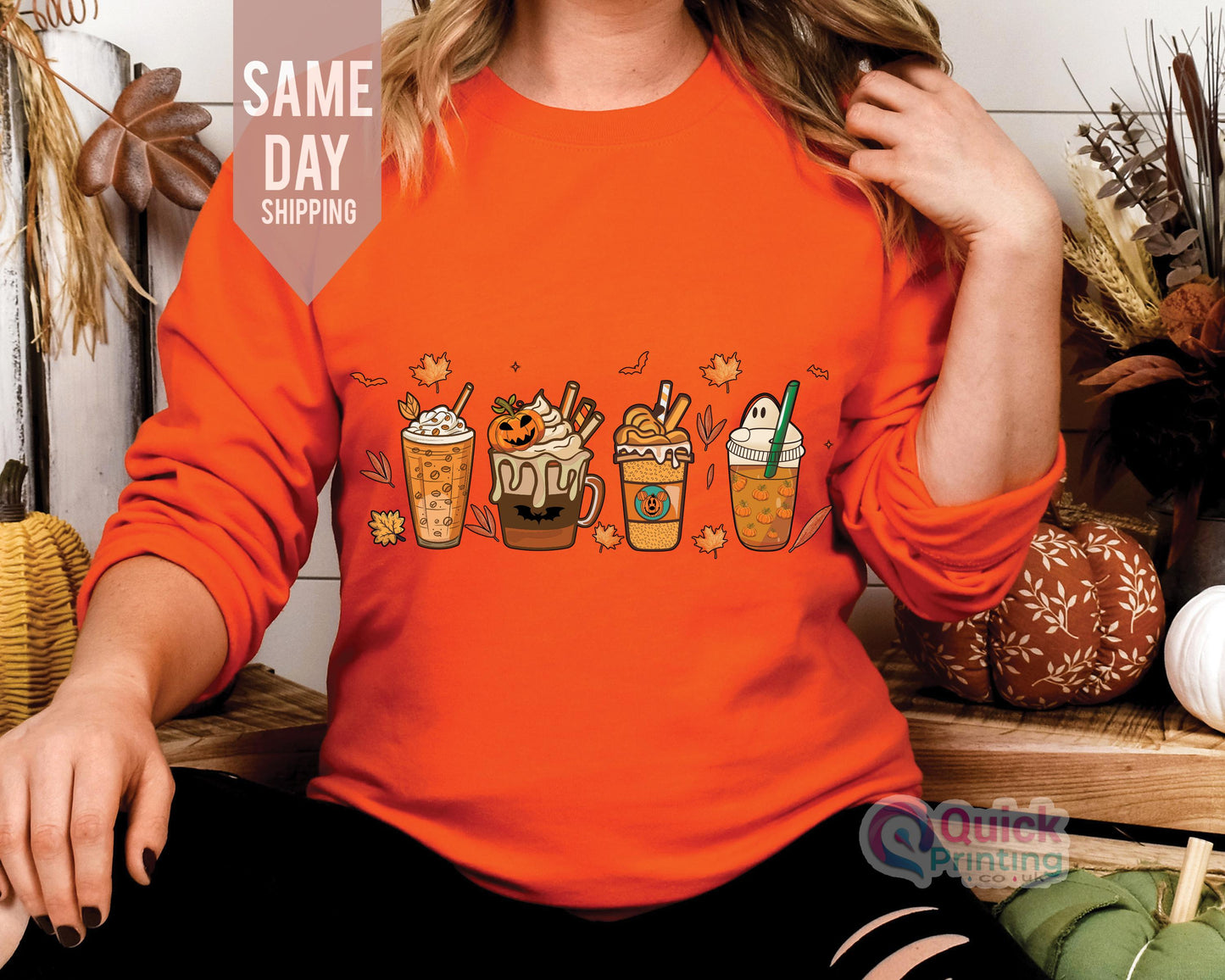 Skeleton Coffee Sweatshirt: Halloween Boo Jumper