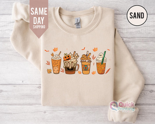 Skeleton Coffee Sweatshirt: Halloween Boo Jumper