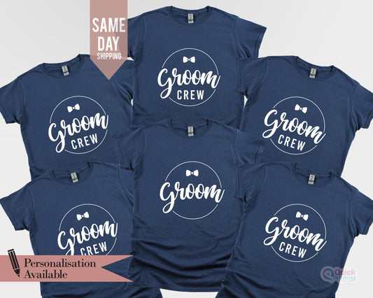 Groom & Groom Crew Tshirt, Man Matching T-shirt, Best Man Shirt, Groom Shirt, Bachelor Dad Father Bride Gift Groom Wedding Gift Shirt
