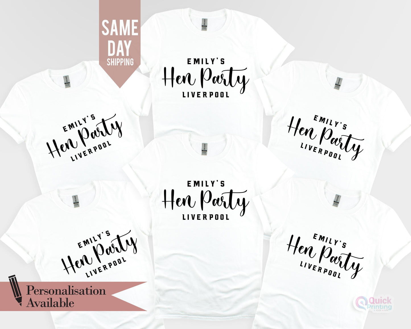 Personalized Hen Party T-Shirt: Bride To Be, Bachelorette