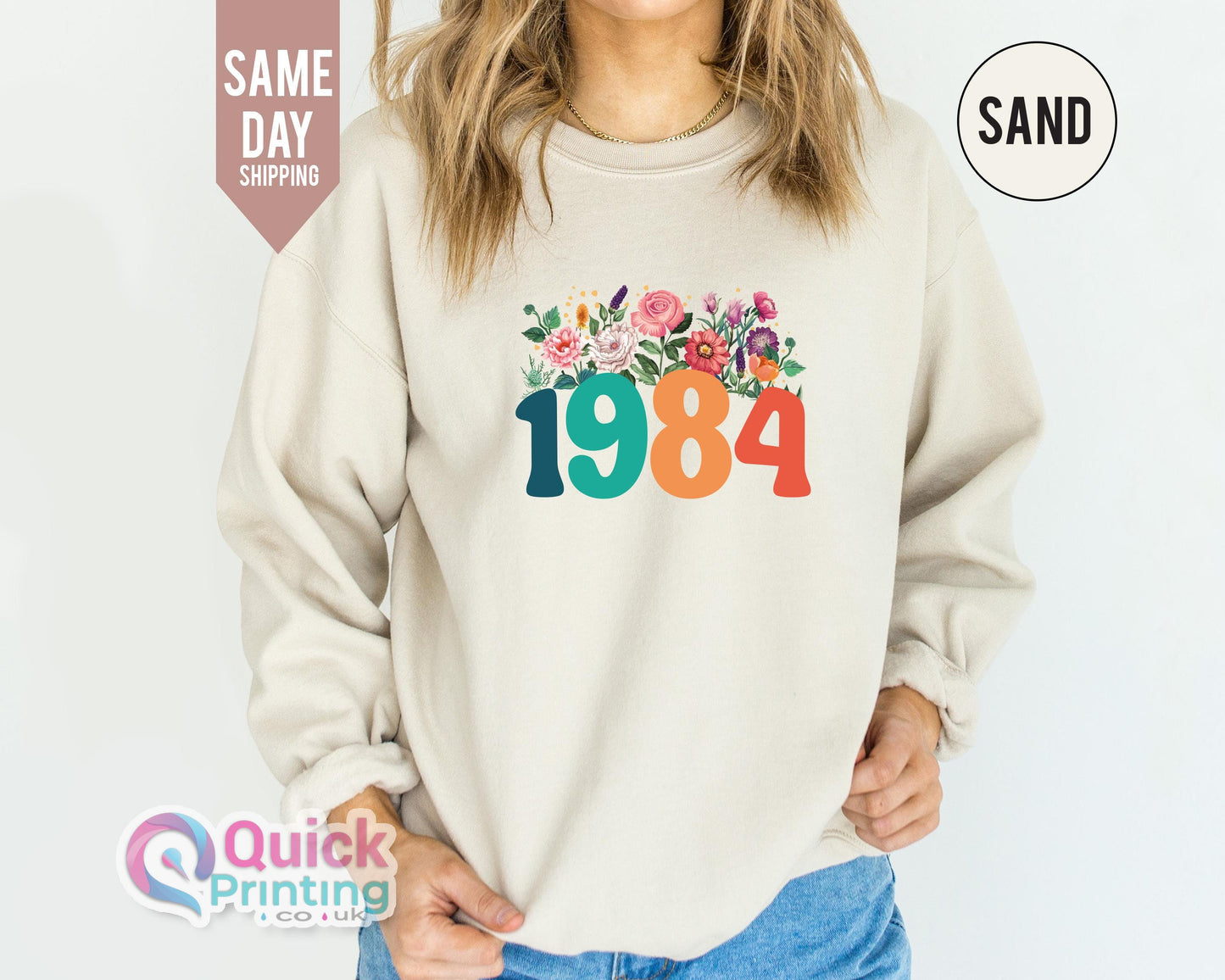 Wildflower 1984 Sweatshirt: 40th Birthday Gift