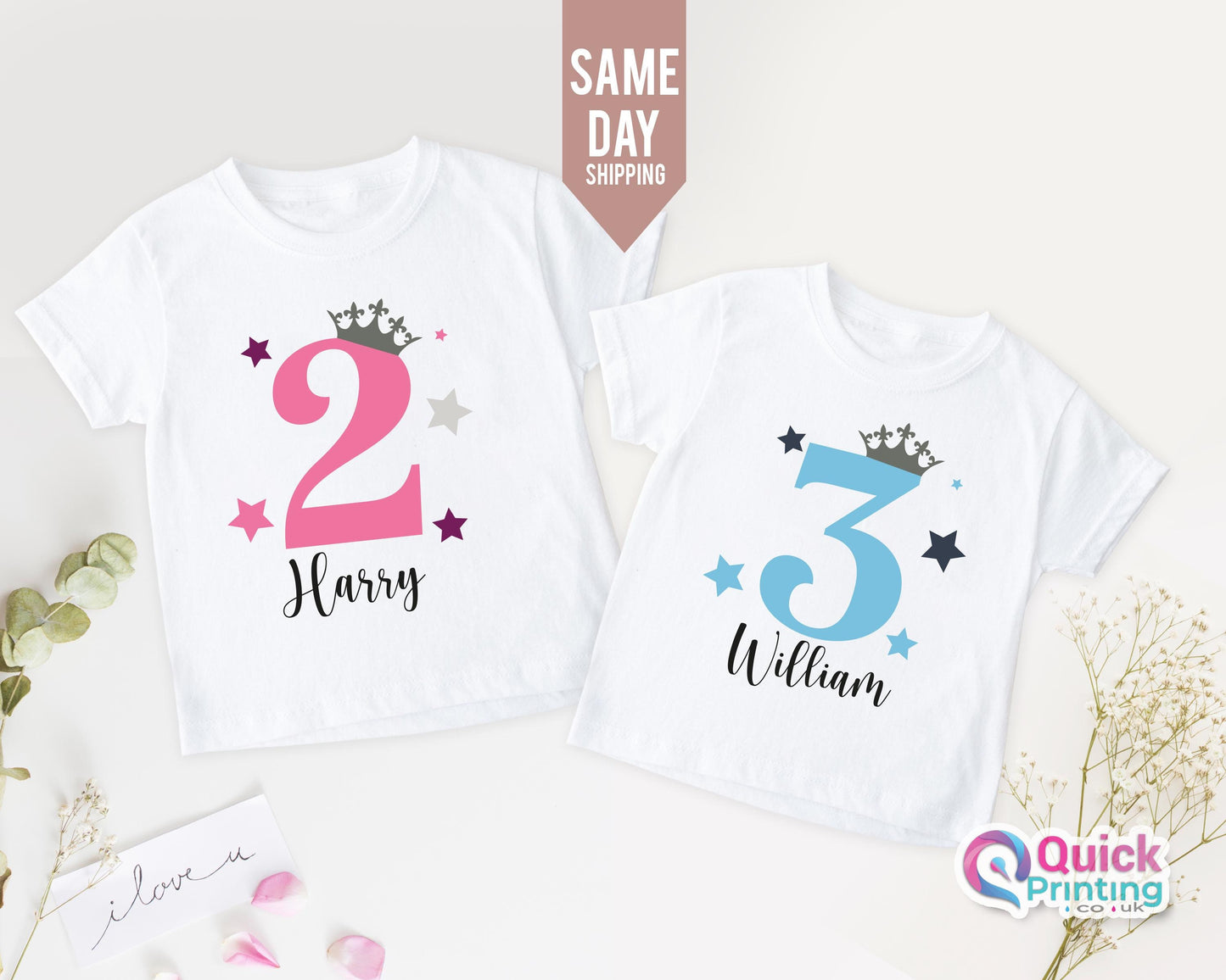 Custom Number Birthday Shirt: Personalized Kids Tee