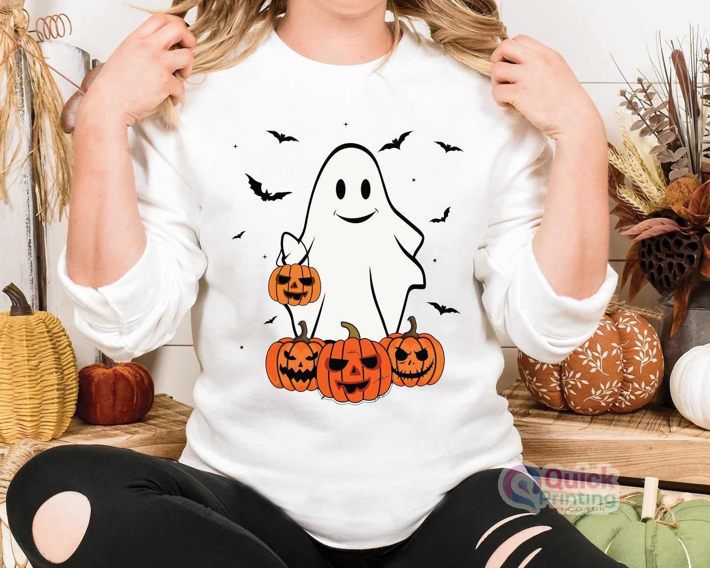 Ghost Halloween Sweatshirt: Funny Boo Jumper, Unisex Top
