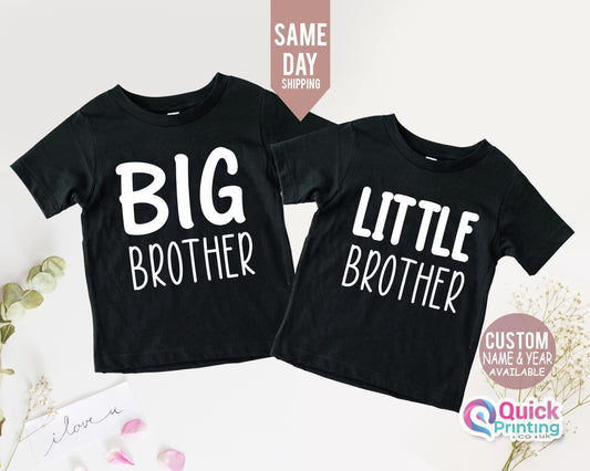 big brother little brother shirt, Little Brother Personalised Cotton T-Shirt, Big brother Top, Big Brother Gift, Pregnancy Announcement Tee