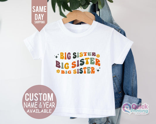 Big Sister T-shirt: Pregnancy Announcement, Sibling Tee