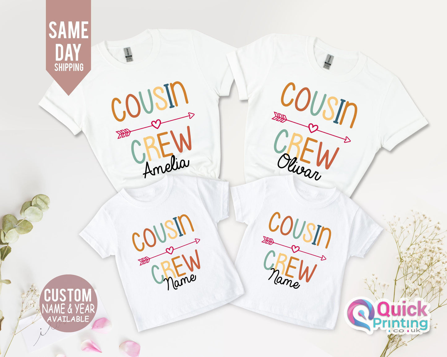 Cousin Crew Matching T-Shirts: Custom Family Vacation Tees