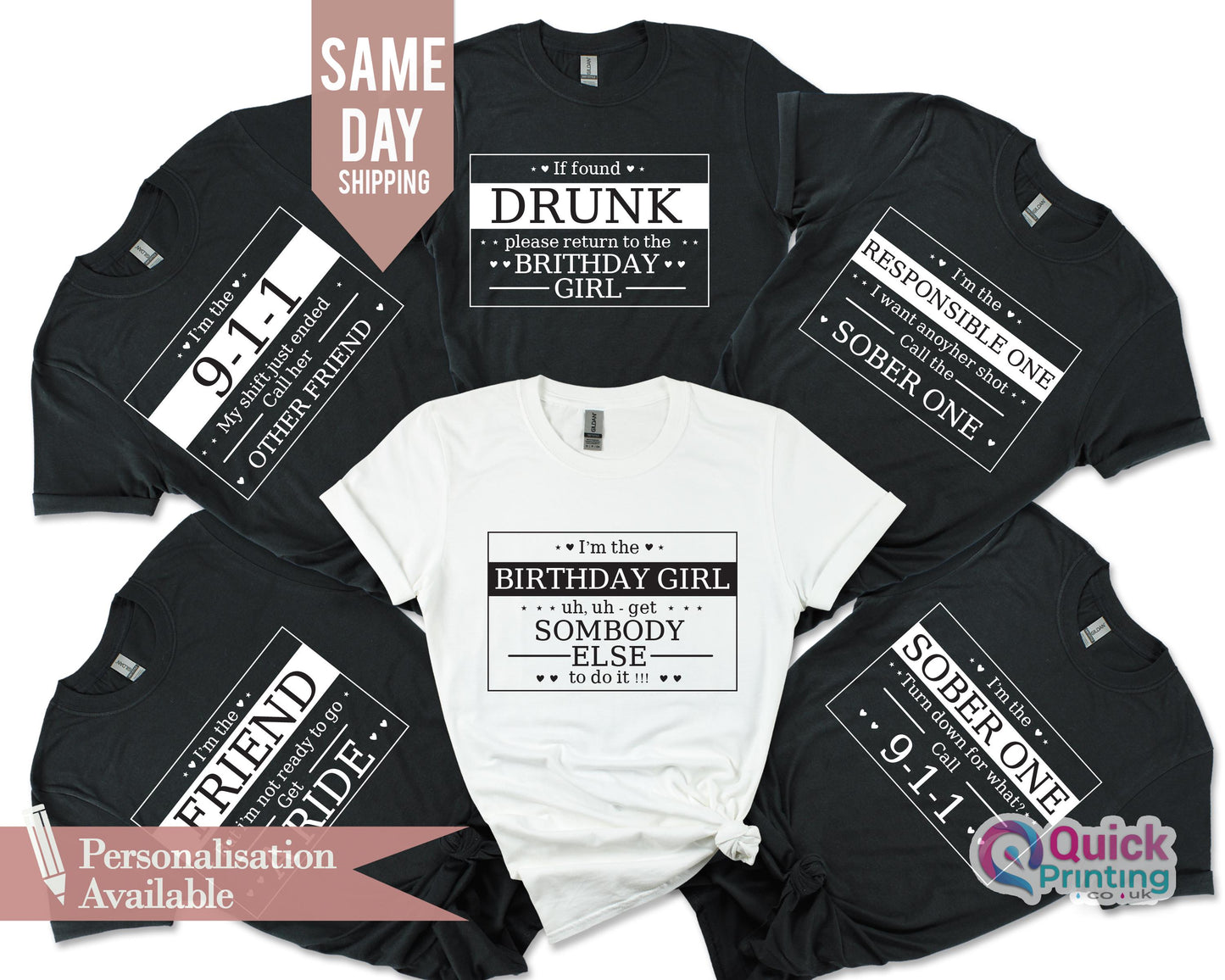 Funny Birthday Girl Shirt: Drunk Party Tee, Drinking Buddies