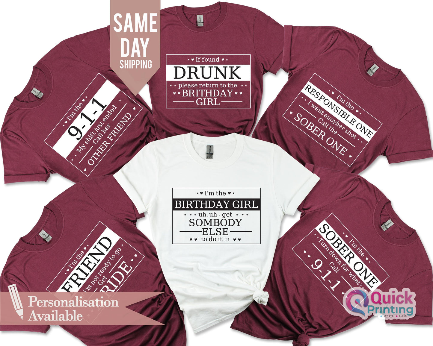 Funny Birthday Girl Shirt: Drunk Party Tee, Drinking Buddies