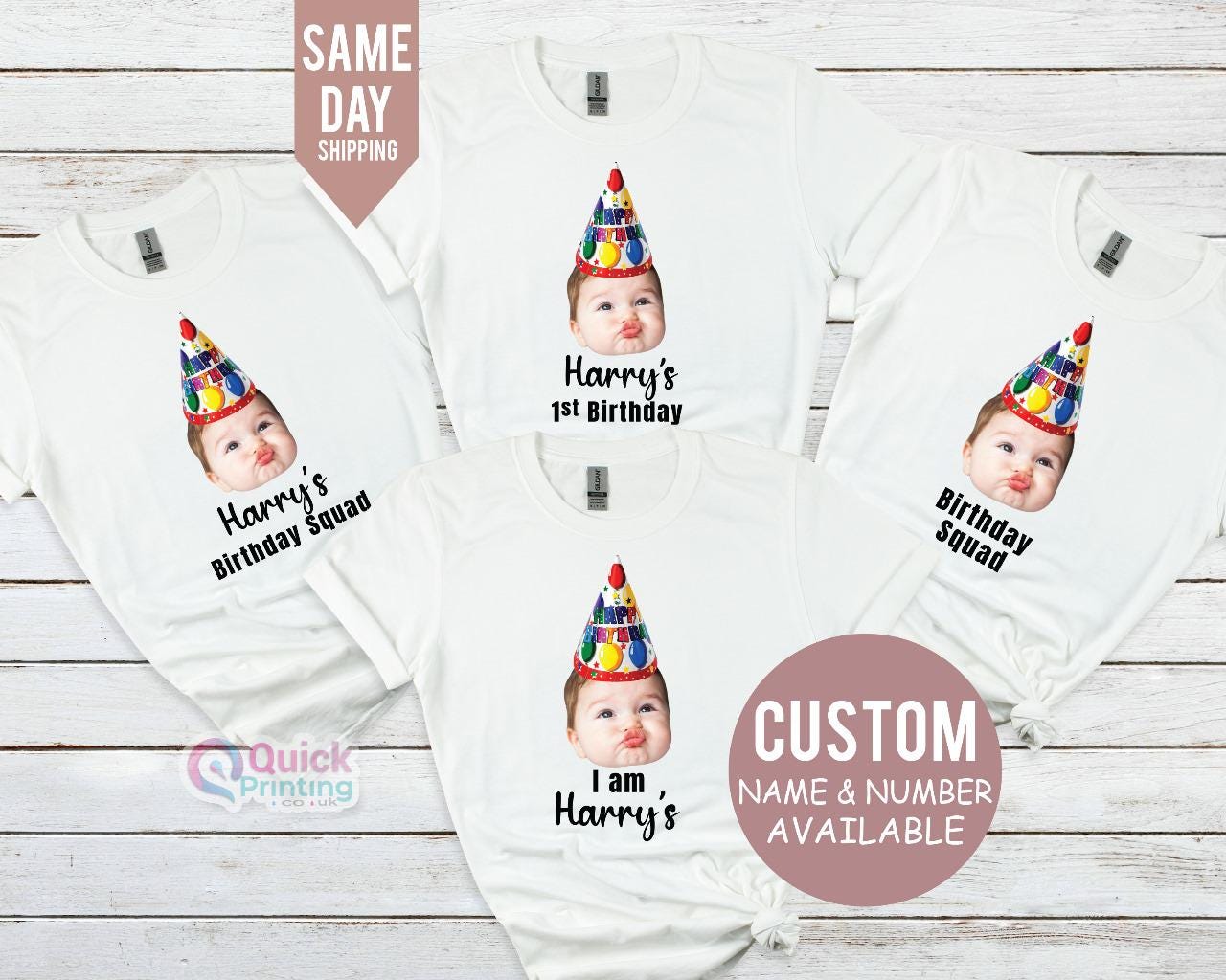 Custom Face Birthday Shirt: Personalized Photo T-shirt