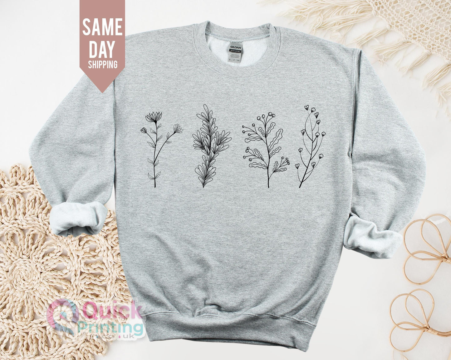 wildflower sweatshirt, Flower Crewneck Sweatshirt, Happy Mothers Day Shirt, Floral Sweatshirt For Women, Floral Sweatshirt for Women, Flower