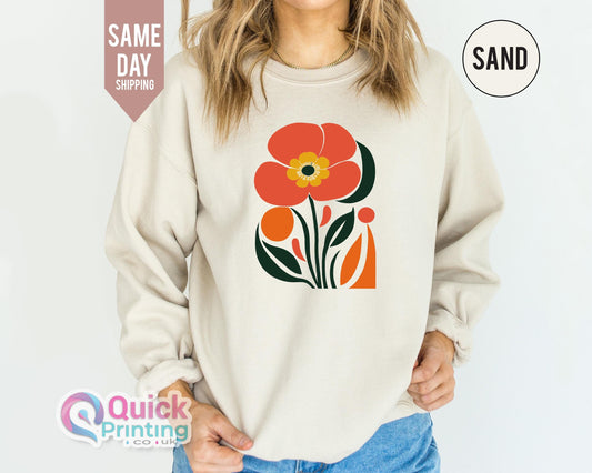 Flower sweatshirt, Flower Crewneck Sweatshirt, Happy Mothers Day Shirt, Floral Sweatshirt For Women, Floral Sweatshirt for Women, Flower