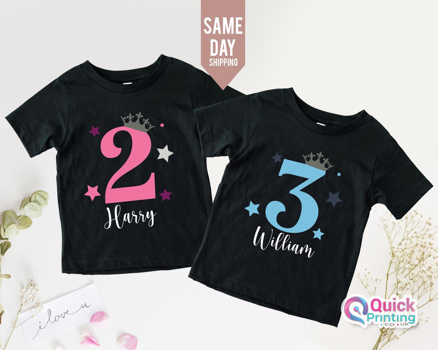 Custom Number Birthday Shirt: Personalized Kids Tee