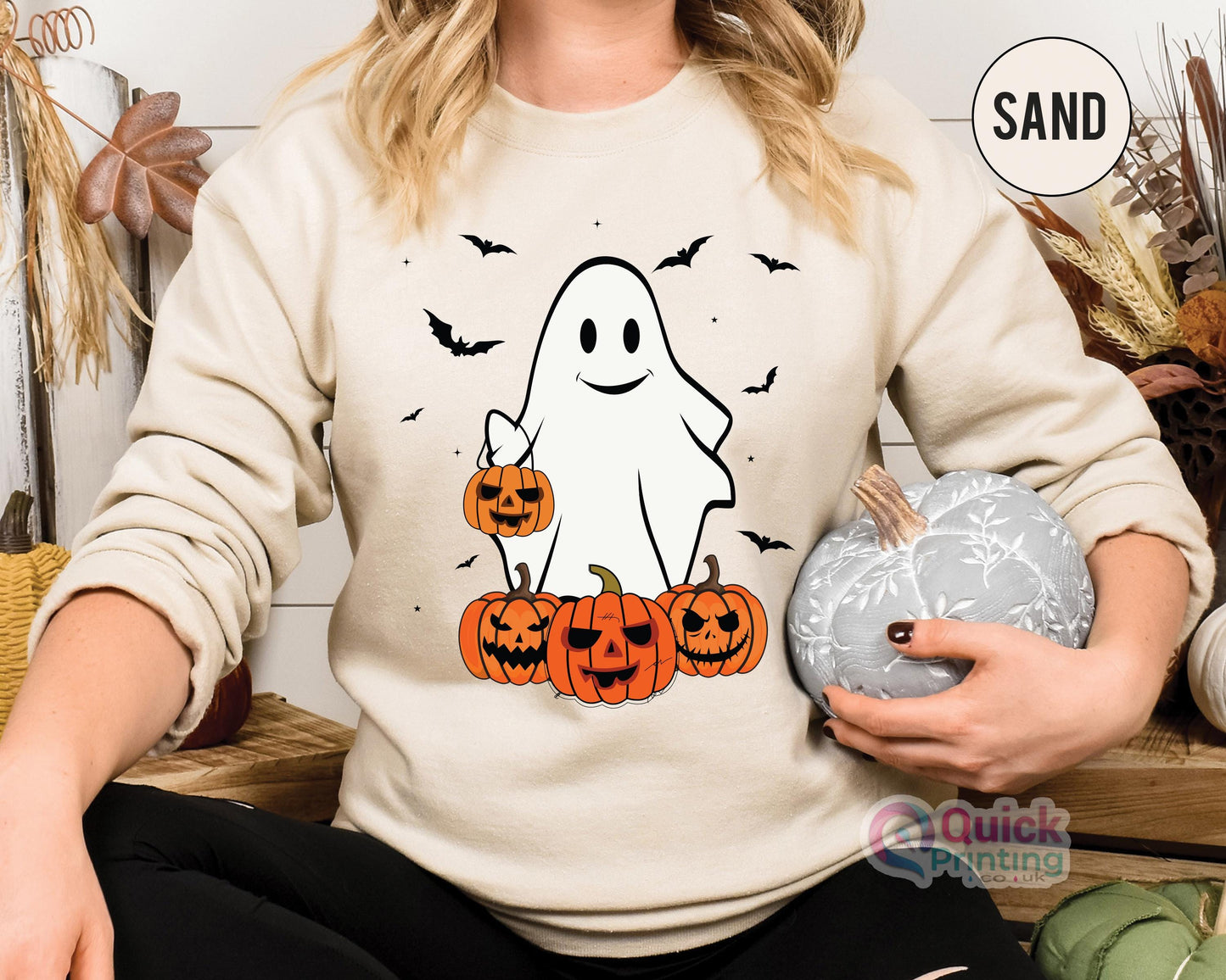 Ghost Halloween Sweatshirt: Funny Boo Jumper, Unisex Top