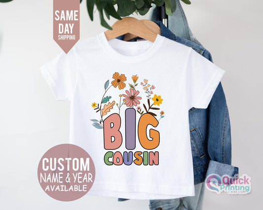 Big Cousin Floral Shirt: Matching Kids Cotton Tee