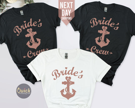 Nautical Bride's Crew T-Shirt: Bachelorette Party Hen Do Tops