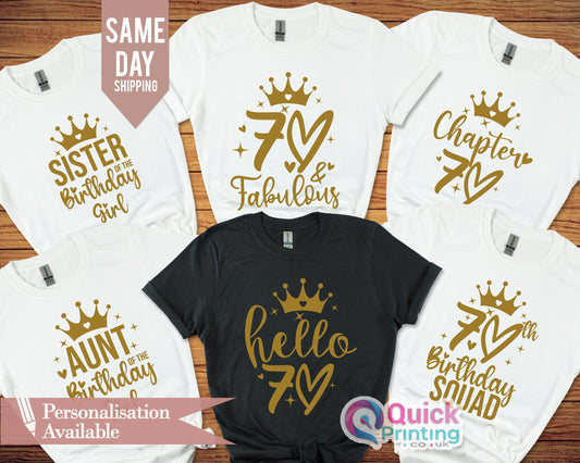 70th Birthday Shirt: Custom 1955 Ladies Tee, Group Shirts