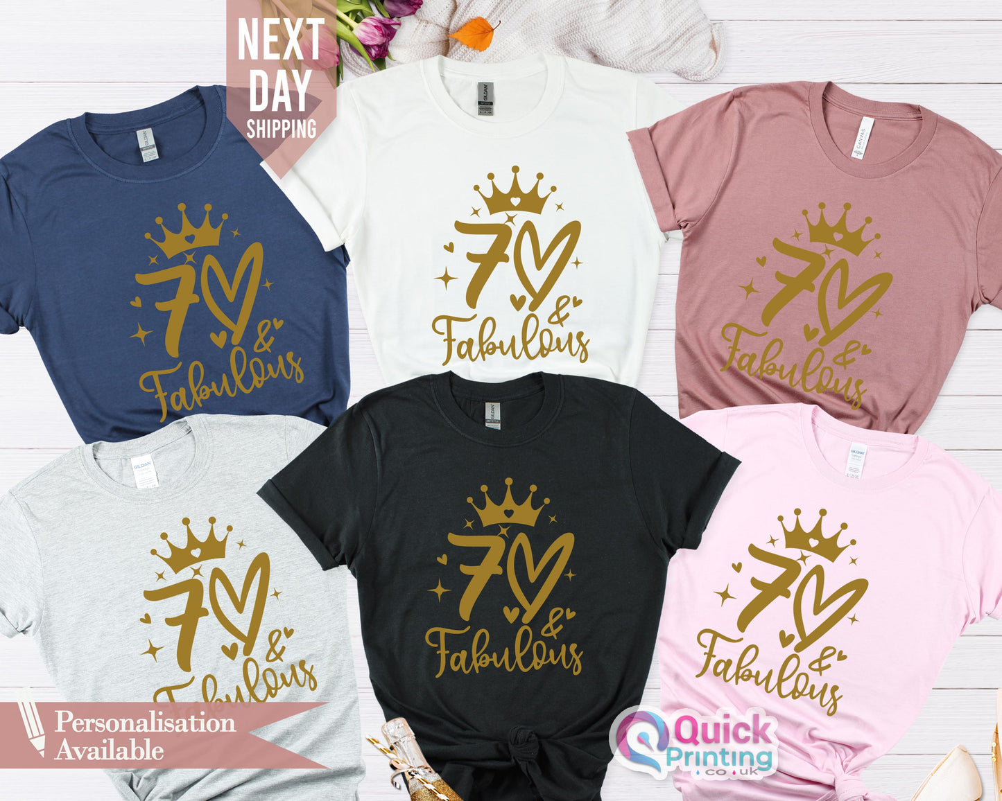 70th Birthday Shirt: Custom 1955 Ladies Tee, Group Shirts