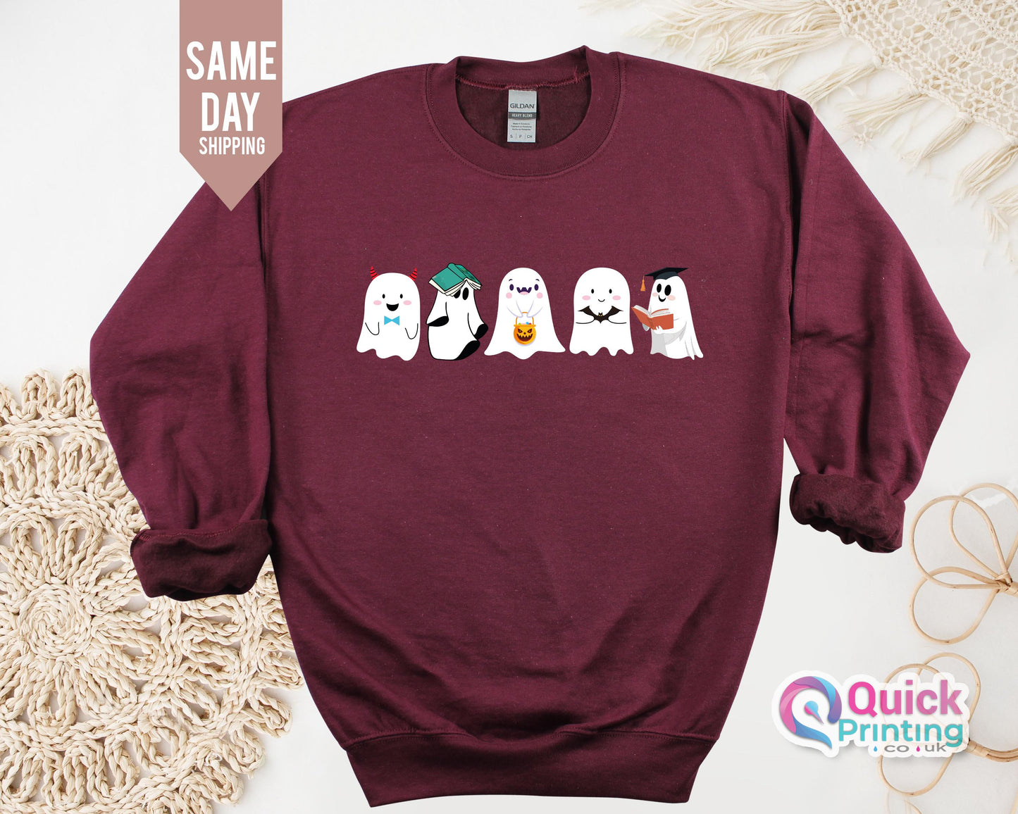 Cute Ghost Sweatshirt, Halloween Ghost Sweatshirt, Halloween Cute Ghost Shirt, Halloween Sweatshirts For Women, Ghost Shirt Women Boo Tee